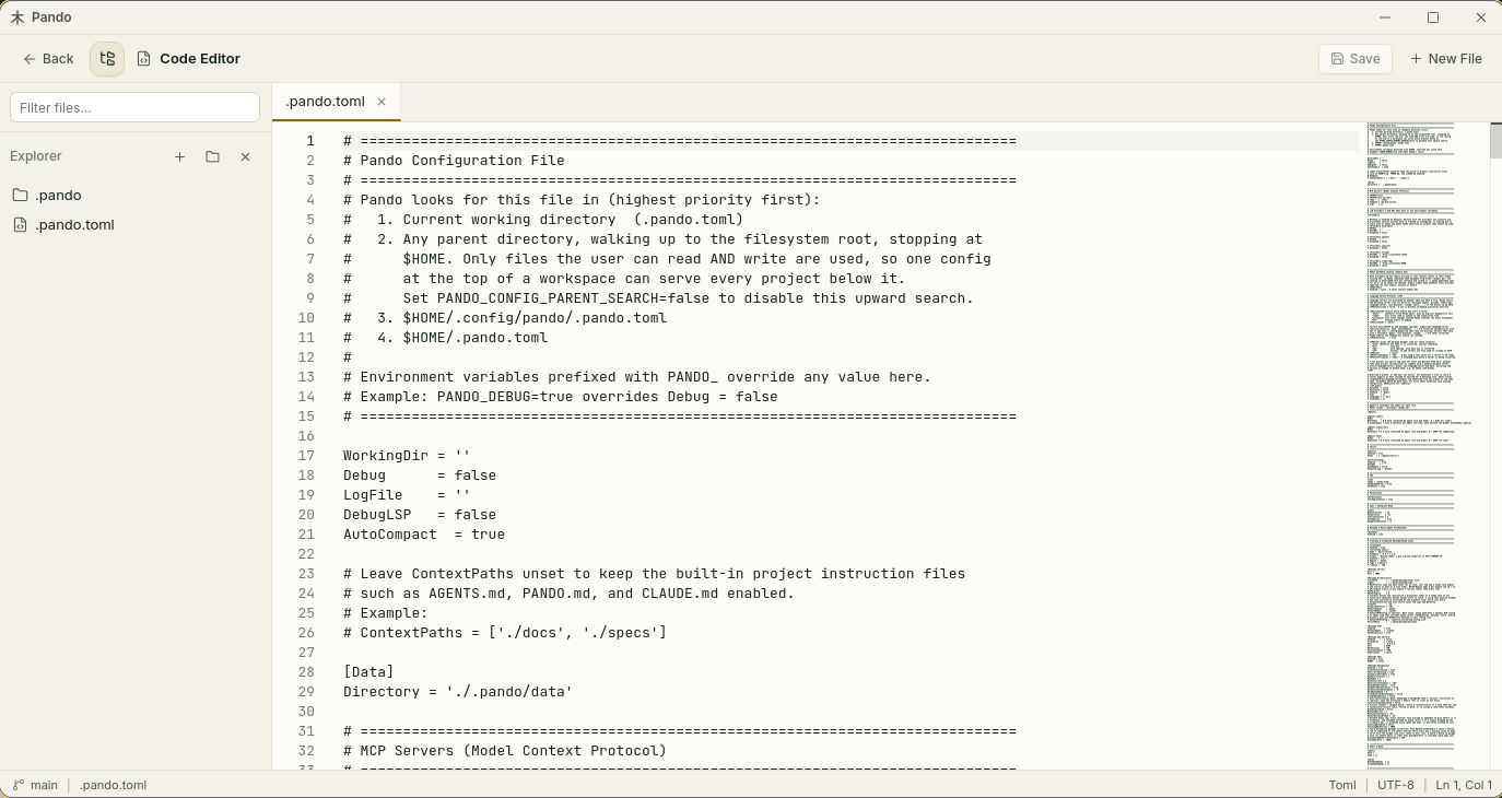 Code editor