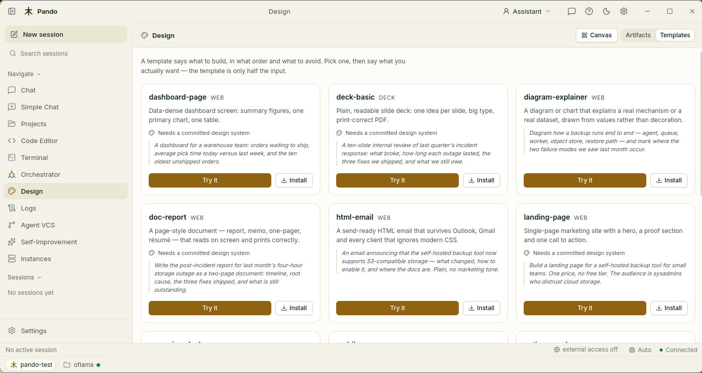 Design templates